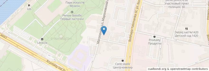 Mapa de ubicacion de L'oreal Academy en Rusland, Centraal Federaal District, Moskou, Центральный Административный Округ, Район Якиманка.
