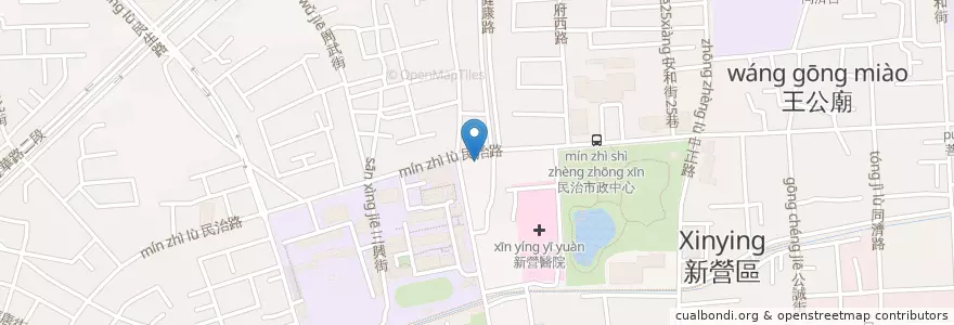 Mapa de ubicacion de 八方雲集 en Taiwan, Tainan, 新營區.