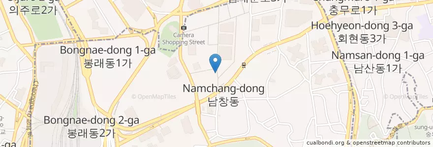 Mapa de ubicacion de gamekol son wangmandu en South Korea, Seoul, Jung-Gu.