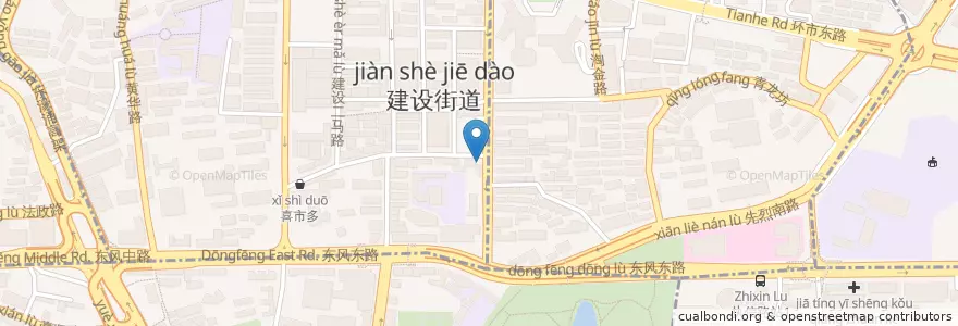 Mapa de ubicacion de 陆小鳳 en 中国, 広東省, 広州市, 越秀区, 华乐街道.