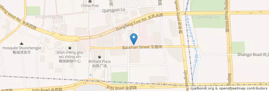Mapa de ubicacion de 建新園(宝善街店) en China, Yunnan, 昆明市, 五华区, 护国街道.
