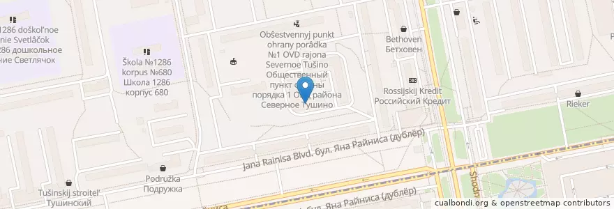 Mapa de ubicacion de Доверие en 러시아, Центральный Федеральный Округ, Москва, Северо-Западный Административный Округ.