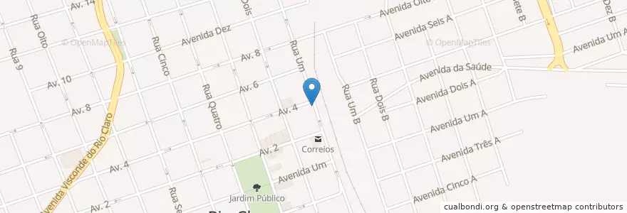 Mapa de ubicacion de Bar e lanchonete do Rafael en Бразилия, Юго-Восточный Регион, Сан-Паулу, Região Geográfica Intermediária De Campinas, Região Imediata De Rio Claro, Rio Claro.