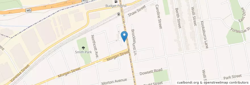 Mapa de ubicacion de Kingsgrove Post Office en Australia, New South Wales, Georges River Council, Sydney.