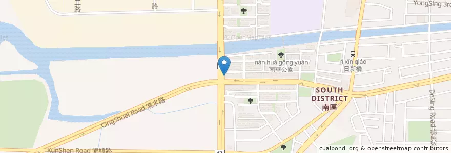 Mapa de ubicacion de 中華自助餐 en Tayvan, 臺南市, 南區.