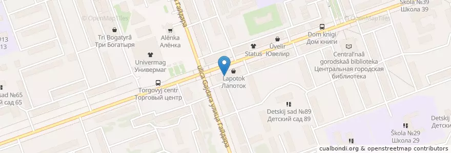 Mapa de ubicacion de Альфа-Банк en Russia, Circondario Federale Del Volga, Нижегородская Область, Городской Округ Дзержинск.