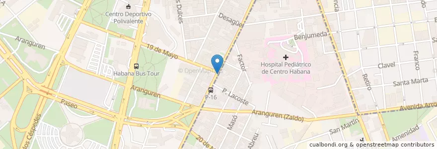 Mapa de ubicacion de Metropolitano en 古巴, La Habana, Cerro.