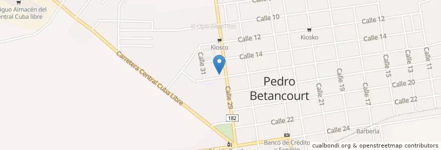 Mapa de ubicacion de Circulo Infantil en キューバ, Matanzas, Pedro Betancourt.