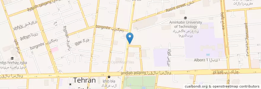 Mapa de ubicacion de کافی شاپ گودوت en ایران, استان تهران, شهرستان تهران, تهران, بخش مرکزی شهرستان تهران.