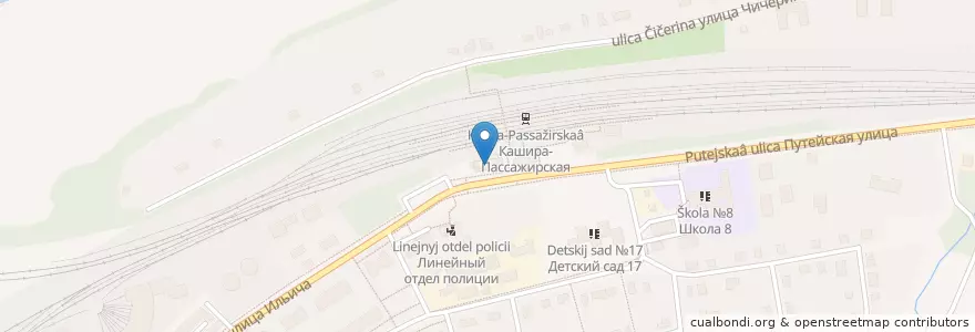 Mapa de ubicacion de Ням-ням en 俄罗斯/俄羅斯, Центральный Федеральный Округ, 莫斯科州, Городской Округ Кашира.