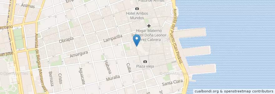 Mapa de ubicacion de Escuela Primaria Camilo Cienfuegos en Cuba, La Havane, La Habana Vieja.