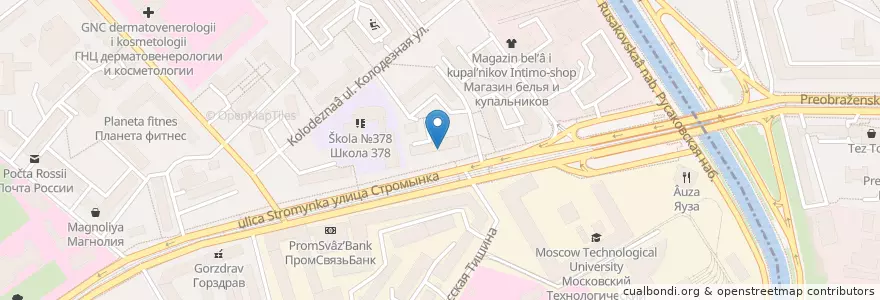 Mapa de ubicacion de Сбербанк en Russia, Distretto Federale Centrale, Москва, Восточный Административный Округ, Район Сокольники.