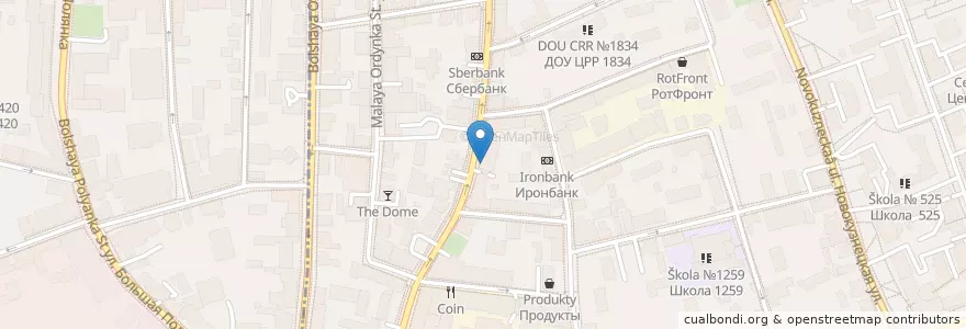 Mapa de ubicacion de Namė en Rusland, Centraal Federaal District, Moskou, Центральный Административный Округ, Район Замоскворечье.