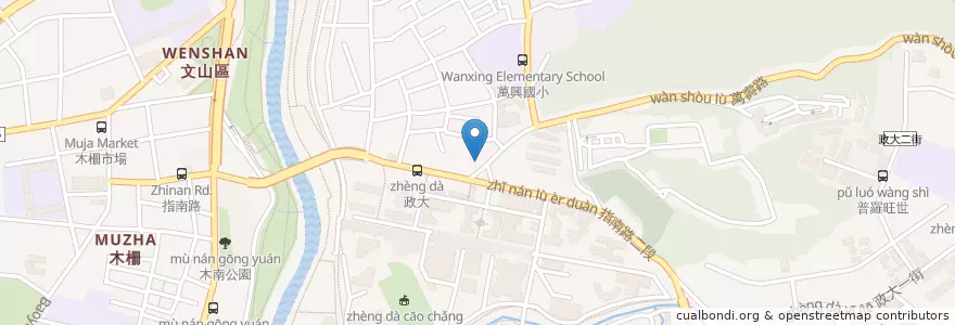 Mapa de ubicacion de 小貓咪早餐 en Taïwan, Nouveau Taipei, Taipei, District De Wenshan.