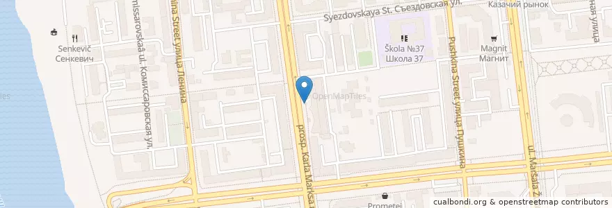 Mapa de ubicacion de Горячее питание en Russland, Föderationskreis Sibirien, Oblast Omsk, Омский Район, Городской Округ Омск.