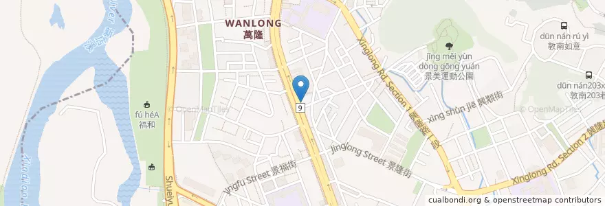 Mapa de ubicacion de 杏隆藥局 en Taïwan, Nouveau Taipei, Taipei, District De Wenshan.