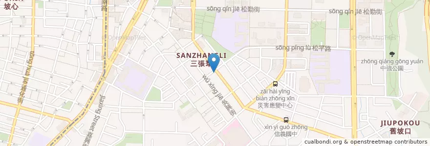 Mapa de ubicacion de 綠逗薏仁 en 臺灣, 新北市, 臺北市, 信義區.