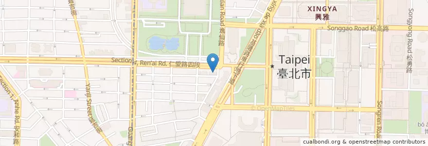 Mapa de ubicacion de 北平度一盧 en تايوان, تايبيه الجديدة, تايبيه, 信義區.