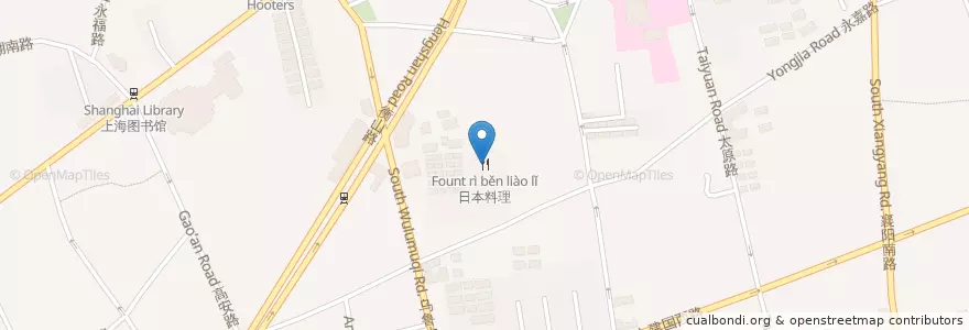 Mapa de ubicacion de Fount 日本料理 en Çin, Şanghay, Xuhui.