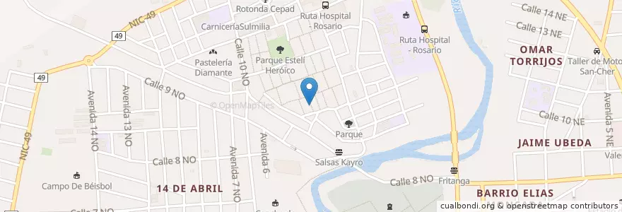 Mapa de ubicacion de Farmacia Lety en Nicaragua, Estelí, Estelí (Municipio), Estelí.