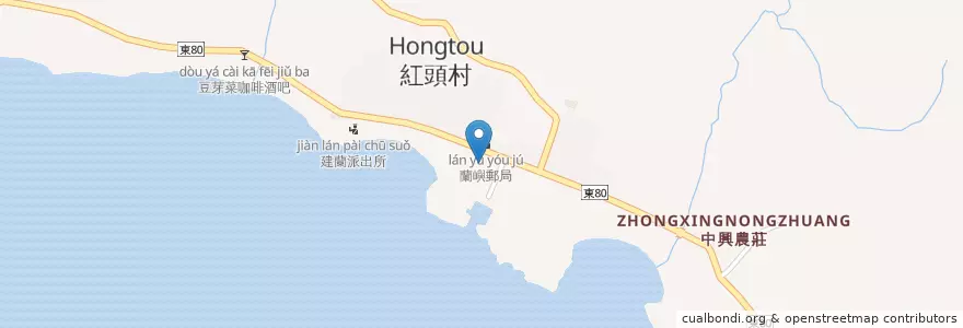 Mapa de ubicacion de wawa哇哇 簡餐 en تايوان, مقاطعة تايوان, مقاطعة تايتونغ, 蘭嶼鄉 Ponso No Tao.