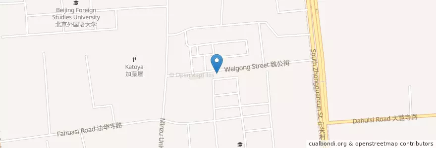 Mapa de ubicacion de 宽巷子老灶火锅 en Chine, Pékin, Hebei, 海淀区.