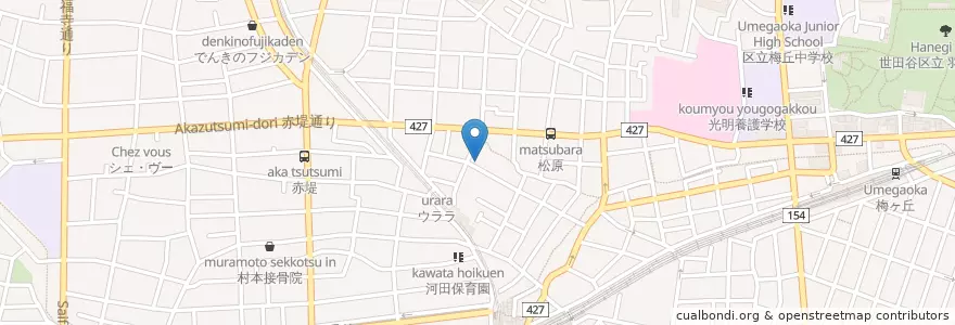 Mapa de ubicacion de 天理教 南豊島分教会 en 일본, 도쿄도, 世田谷区.