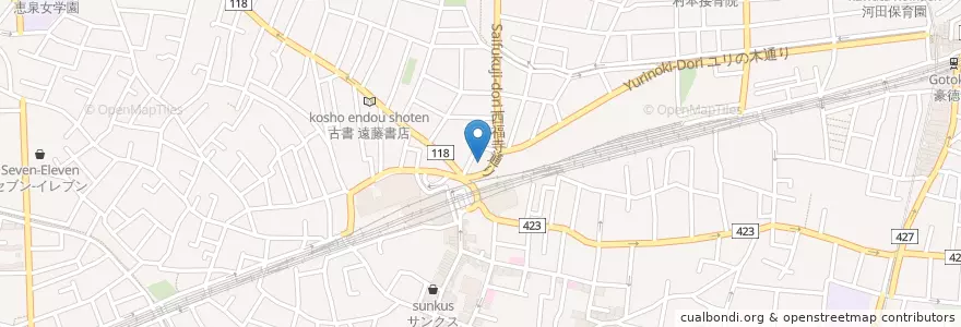 Mapa de ubicacion de Mizuho Bank en Japan, Tokyo, Setagaya.