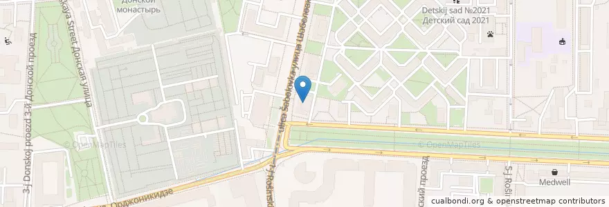 Mapa de ubicacion de Отделение связи №115419 en Rusland, Centraal Federaal District, Moskou, Южный Административный Округ, Донской Район.