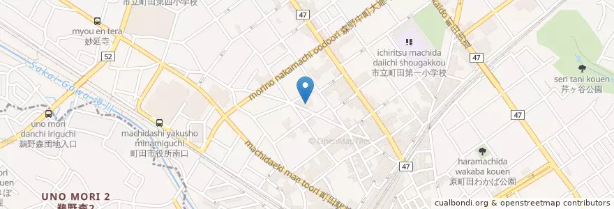 Mapa de ubicacion de 町田・デザイン専門学校 en Japão, Tóquio, 町田市.
