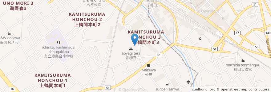 Mapa de ubicacion de 鹿島神社 en اليابان, 東京都, 相模原市, 町田市, 南区.