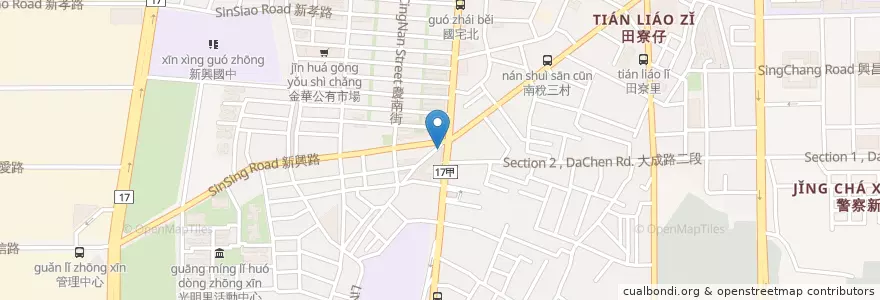 Mapa de ubicacion de 京華虱目魚 en Tayvan, 臺南市, 南區.