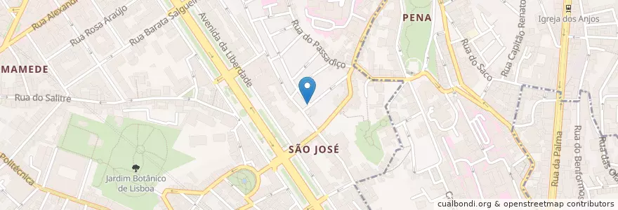 Mapa de ubicacion de Esquina da Fé en 葡萄牙, Área Metropolitana De Lisboa, Lisboa, Grande Lisboa, 里斯本.