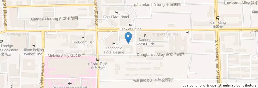 Mapa de ubicacion de Duck de chine - 1949 The Hidden City en 중국, 베이징시, 허베이성, 东城区.