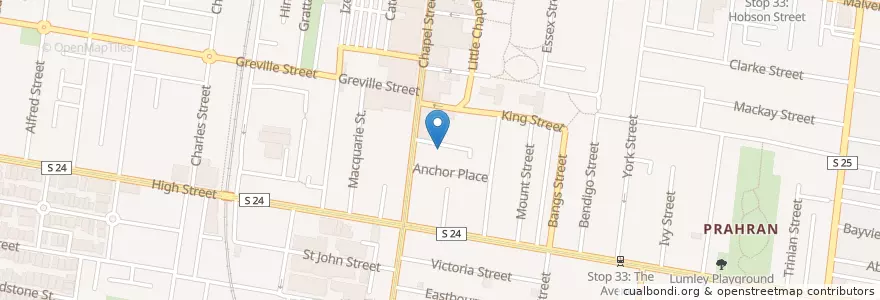 Mapa de ubicacion de David's en Australië, Victoria, City Of Stonnington.
