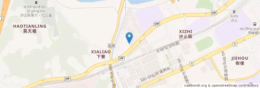 Mapa de ubicacion de 星展(台灣)商業銀行 en Taiwan, 新北市, 汐止區.