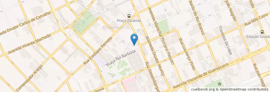 Mapa de ubicacion de Odonto Centro en ブラジル, 南部地域, パラナ, Região Geográfica Intermediária De Curitiba, Região Metropolitana De Curitiba, Microrregião De Curitiba, クリチバ.