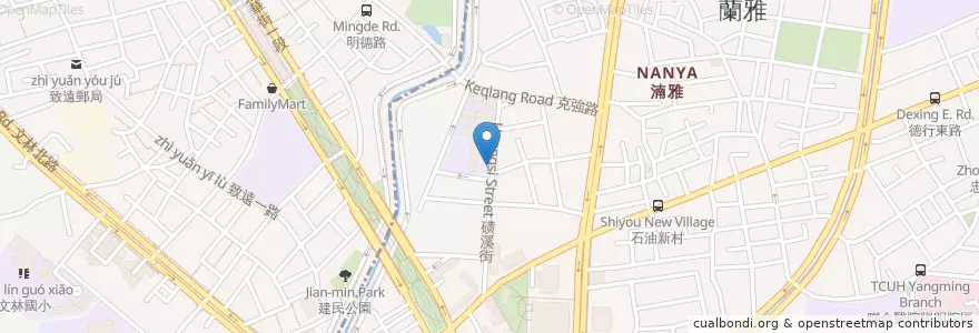 Mapa de ubicacion de Lanya Elementary School en Taiwan, New Taipei, Taipei, Shilin District.