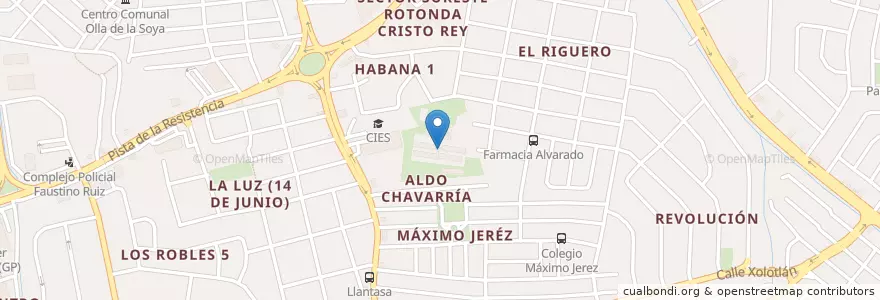 Mapa de ubicacion de Instituto Elvis Díaz Romero en Никарагуа, Departamento De Managua, Managua (Municipio).