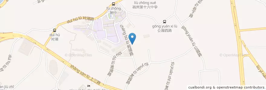 Mapa de ubicacion de 福州英才中学 en 中国, 福建省, 福州市, 仓山区.