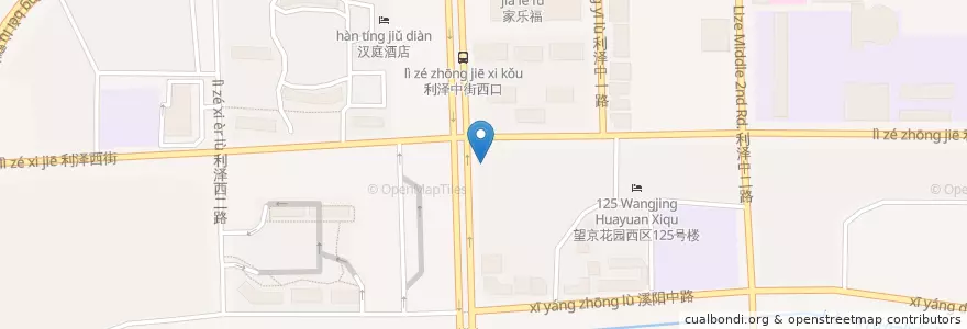 Mapa de ubicacion de 上海浦东发展银行 en 중국, 베이징시, 허베이성, 朝阳区 / Chaoyang.
