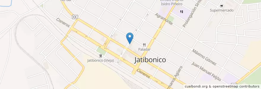 Mapa de ubicacion de Cadeca en Cuba, Sancti Spiritus, Jatibonico.