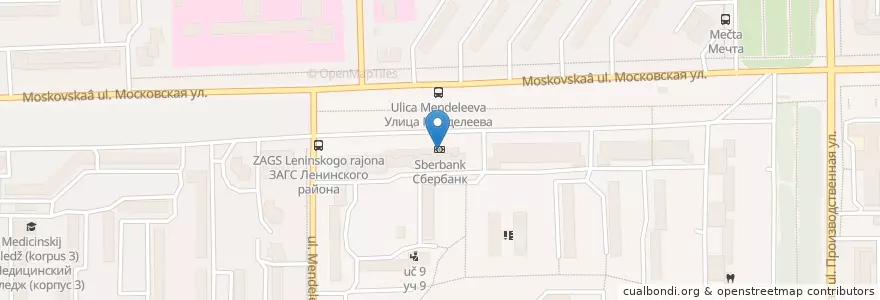 Mapa de ubicacion de Сбербанк en Rusia, Приволжский Федеральный Округ, Кировская Область, Городской Округ Киров.