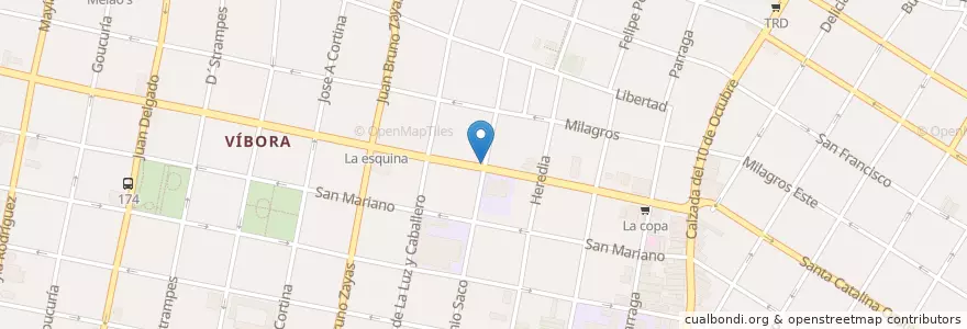 Mapa de ubicacion de El Gallito en 쿠바, La Habana, Diez De Octubre.