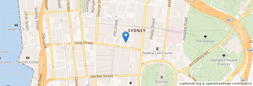 Mapa de ubicacion de Thr1ve en Australia, New South Wales, Council Of The City Of Sydney, Sydney.