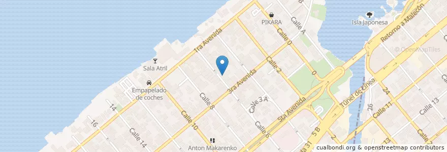 Mapa de ubicacion de Banco Popular de Ahorro (BPA) Sucursal 2202 en Cuba, L'Avana.