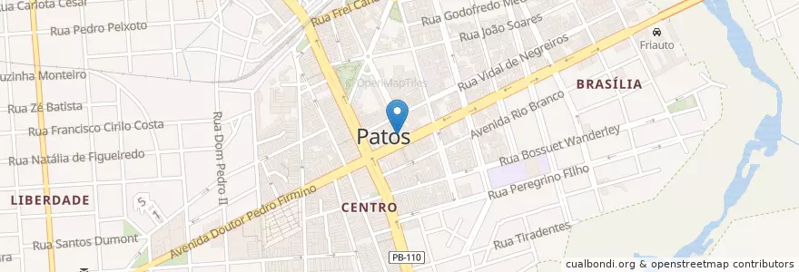 Mapa de ubicacion de Restaurante Maria Zegaib en 브라질, 북동지방, 파라이바, Região Metropolitana De Patos, Região Geográfica Intermediária De Patos, Região Geográfica Imediata De Patos, Patos.