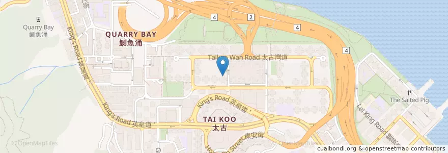 Mapa de ubicacion de 名家韓國餐廳 Myung Ga Korean Restaurant en Китай, Гуандун, Гонконг, Гонконг, Новые Территории, 東區 Eastern District.