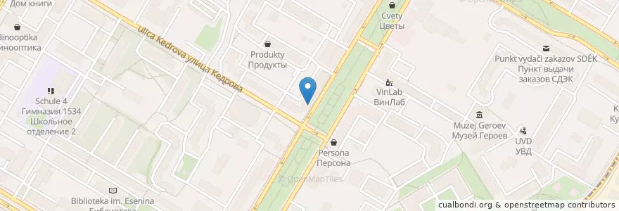 Mapa de ubicacion de Горздрав en Rusia, Distrito Federal Central, Москва, Юго-Западный Административный Округ, Академический Район.