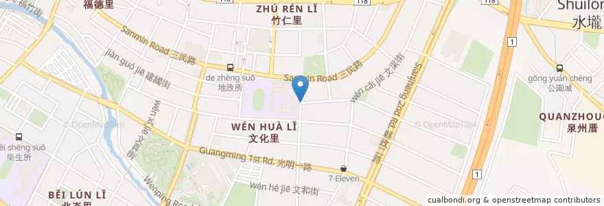 Mapa de ubicacion de 韓食館 en Taiwan, 臺灣省, 新竹縣, 竹北市.